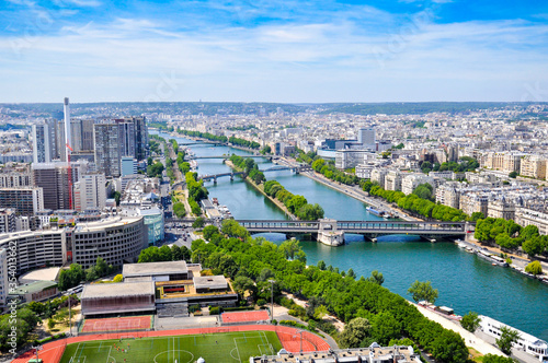 View to Seine river in Paris. photo