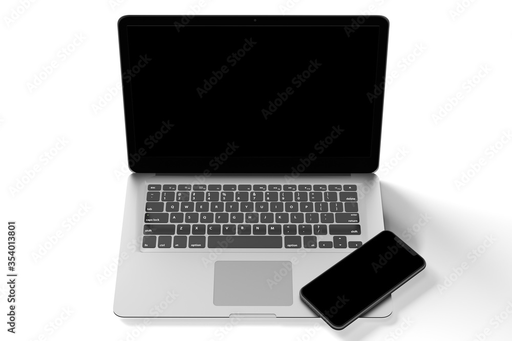 Mock up of device - 3d rendering Mock up of device - 3d rendering