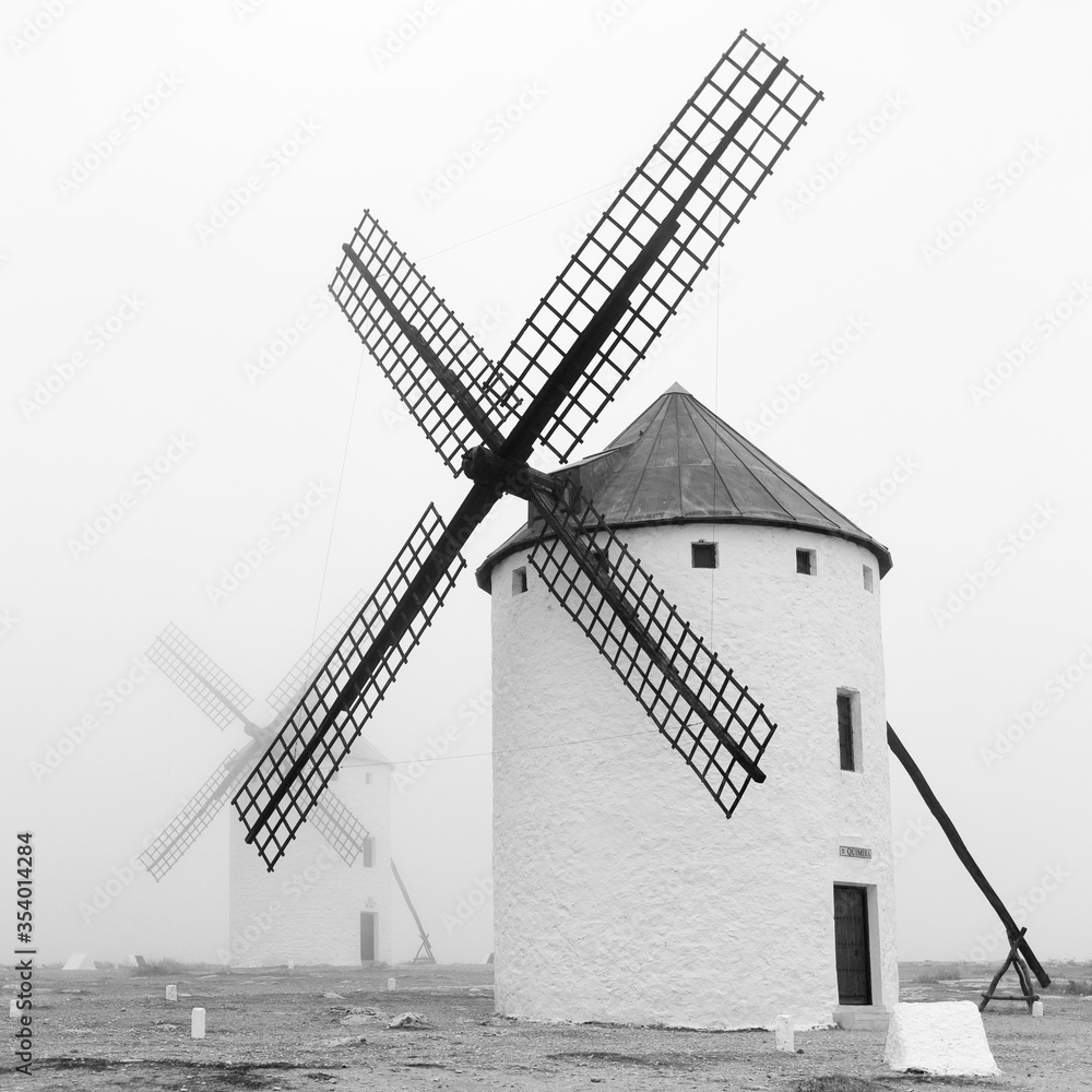 Windmills of Campo de Criptana. Campo de Criptana. Ciudad Real province, Castilla-La Mancha, Spain