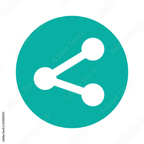 share icon , sharing, social media in frame circular vector illustration design