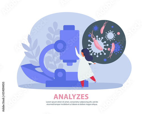 Lung Inspection Flat Background