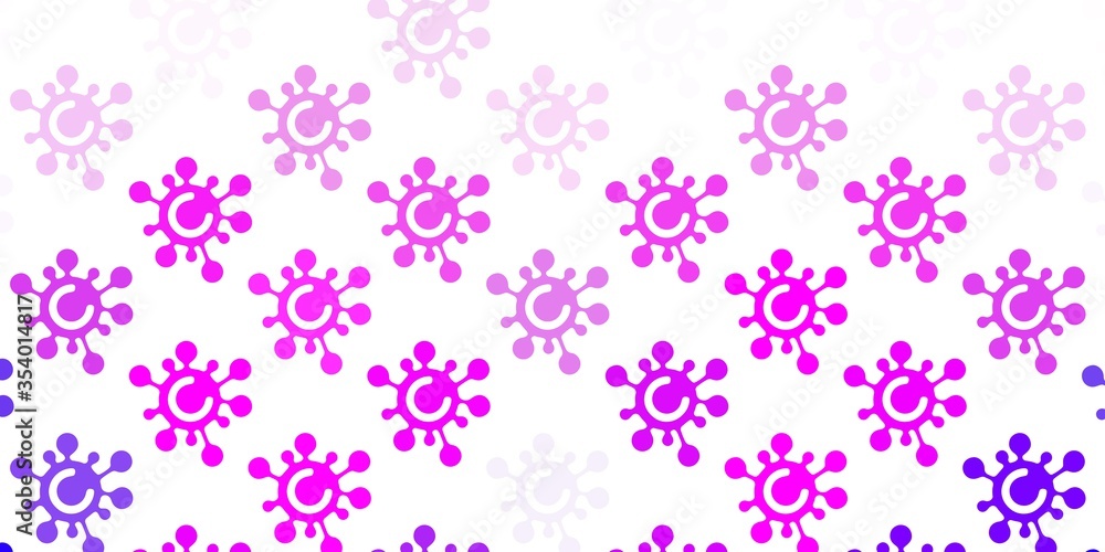 Light Purple, Pink vector template with flu signs. Light Purple, Pink vector template with flu signs.