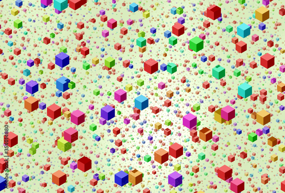 decorative colored cubes decor background