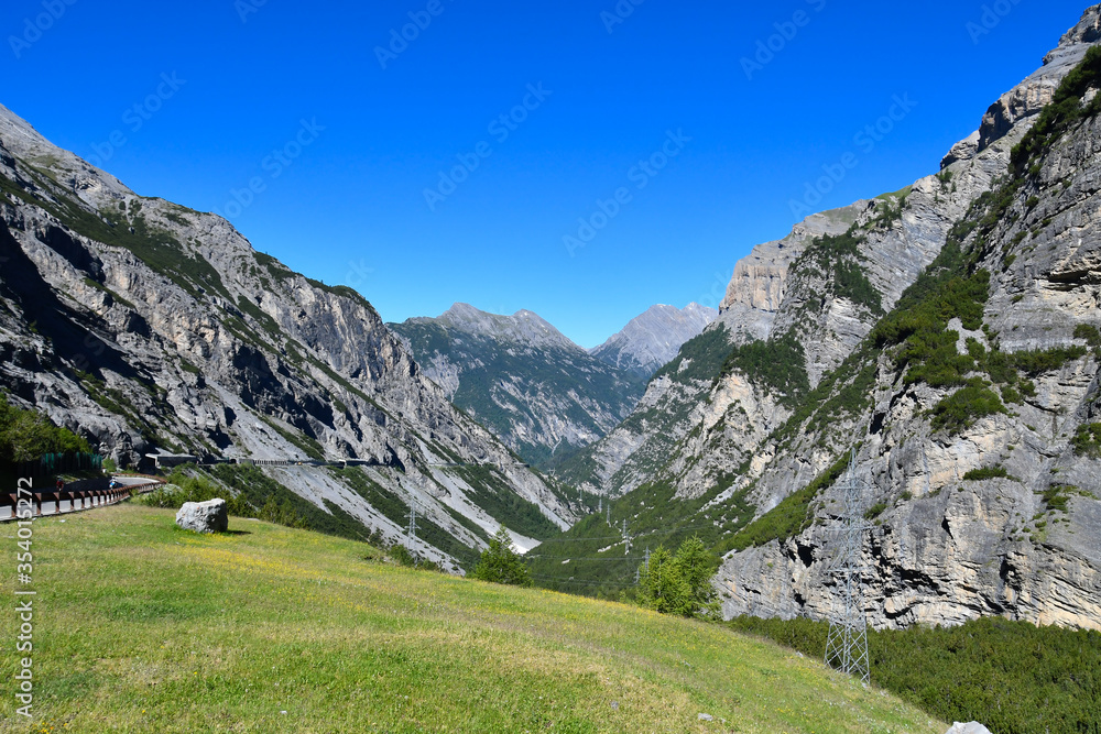 Summer mountain landscape in the Alps.
