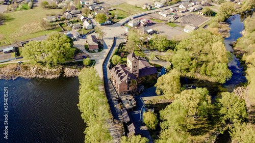 view of the lake near the castle Radomysl