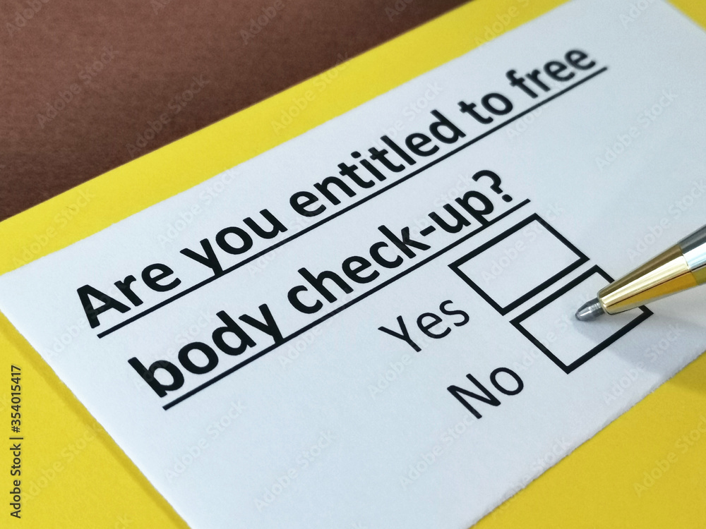 One person is answering question about free body check up. One person is answering question about free body check up.