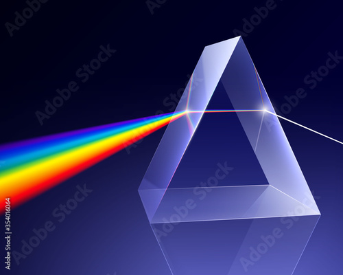 Realistic Light Prism Composition