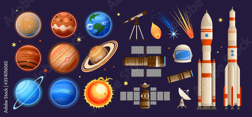 Space Elements Background Set