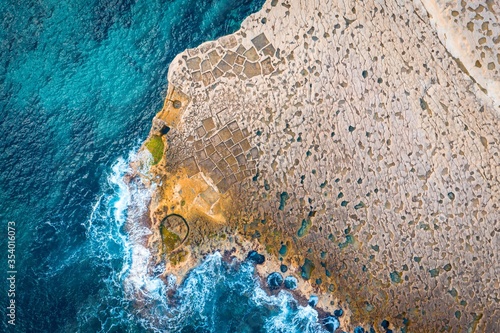 Top Down Shot of a typical Maltese Shoreline