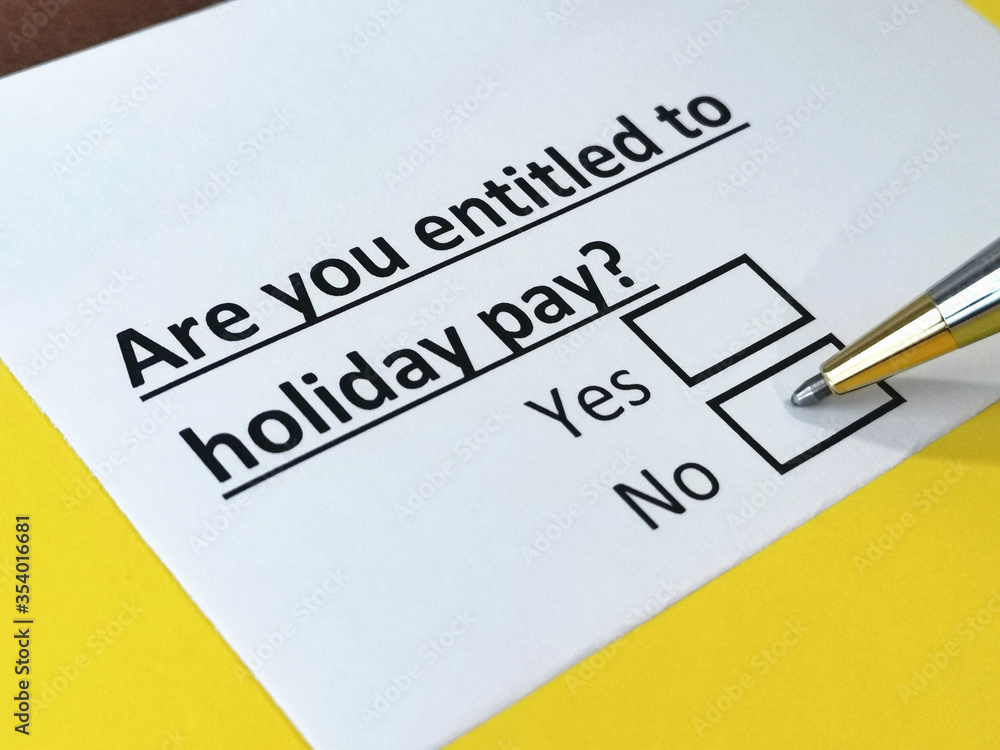 One person is answering question about holiday pay. One person is answering question about holiday pay.