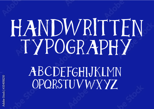 serif handwritten typography design vector