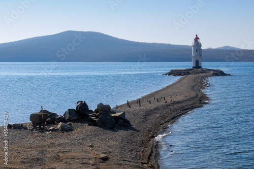 Tokarev lighthouse and Amur bay. Vladivostok, Primorsky Krai (Primorye), Far East, Russia. © Kirill