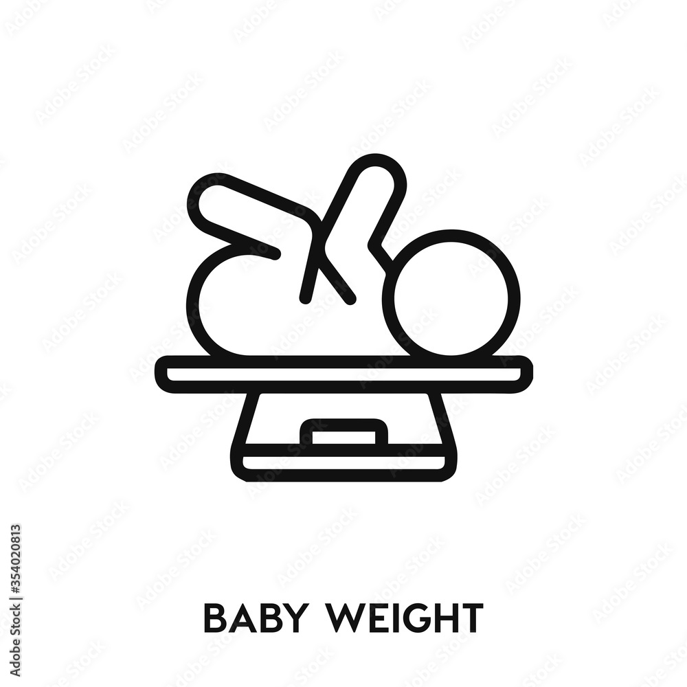 baby weight icon vector. baby weight sign symbol. baby weight icon vector. baby weight sign symbol.