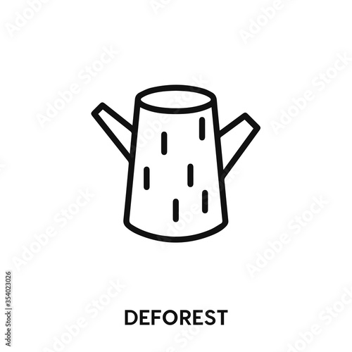 deforest icon vector. deforest sign symbol.