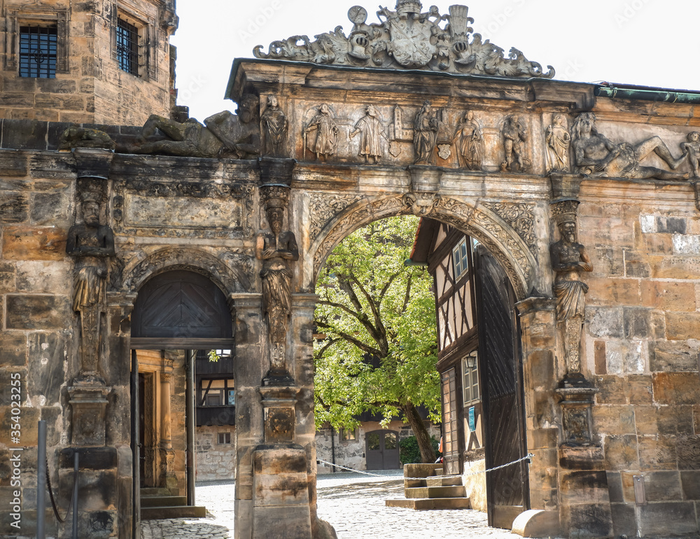 Obraz premium Historische Gebäude am Domberg zu Bamberg