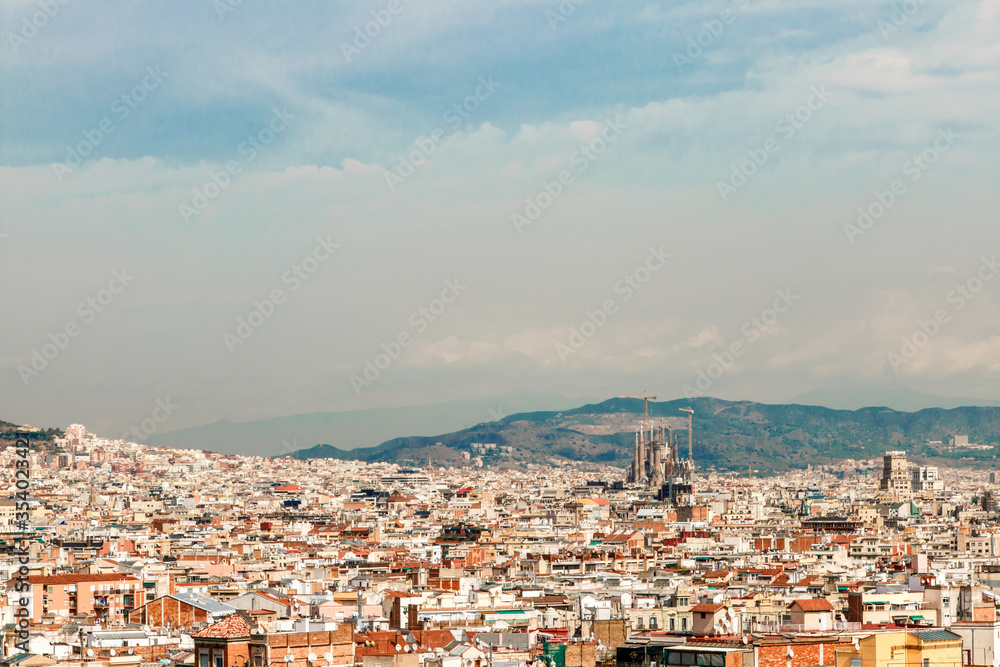 City view of Barcelona Spain