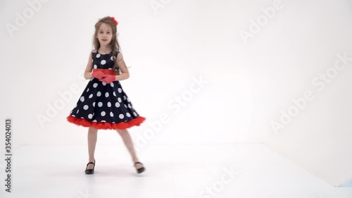 Wallpaper Mural Beautiful girl in a long dress dancing with outstretched hand Torontodigital.ca