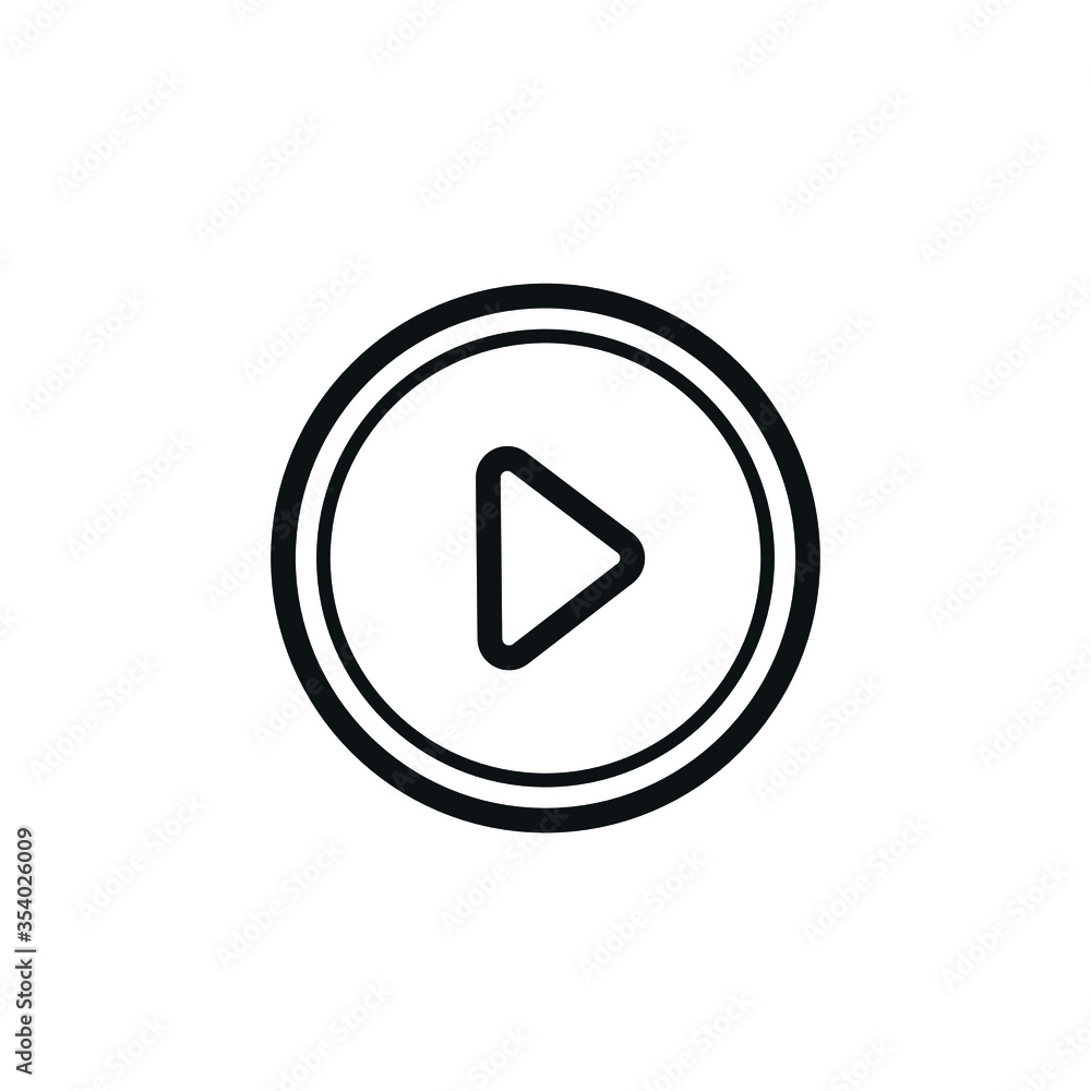 Play Video Icon - Online Video Web Symbol - Vector Play Video Icon - Online Video Web Symbol - Vector