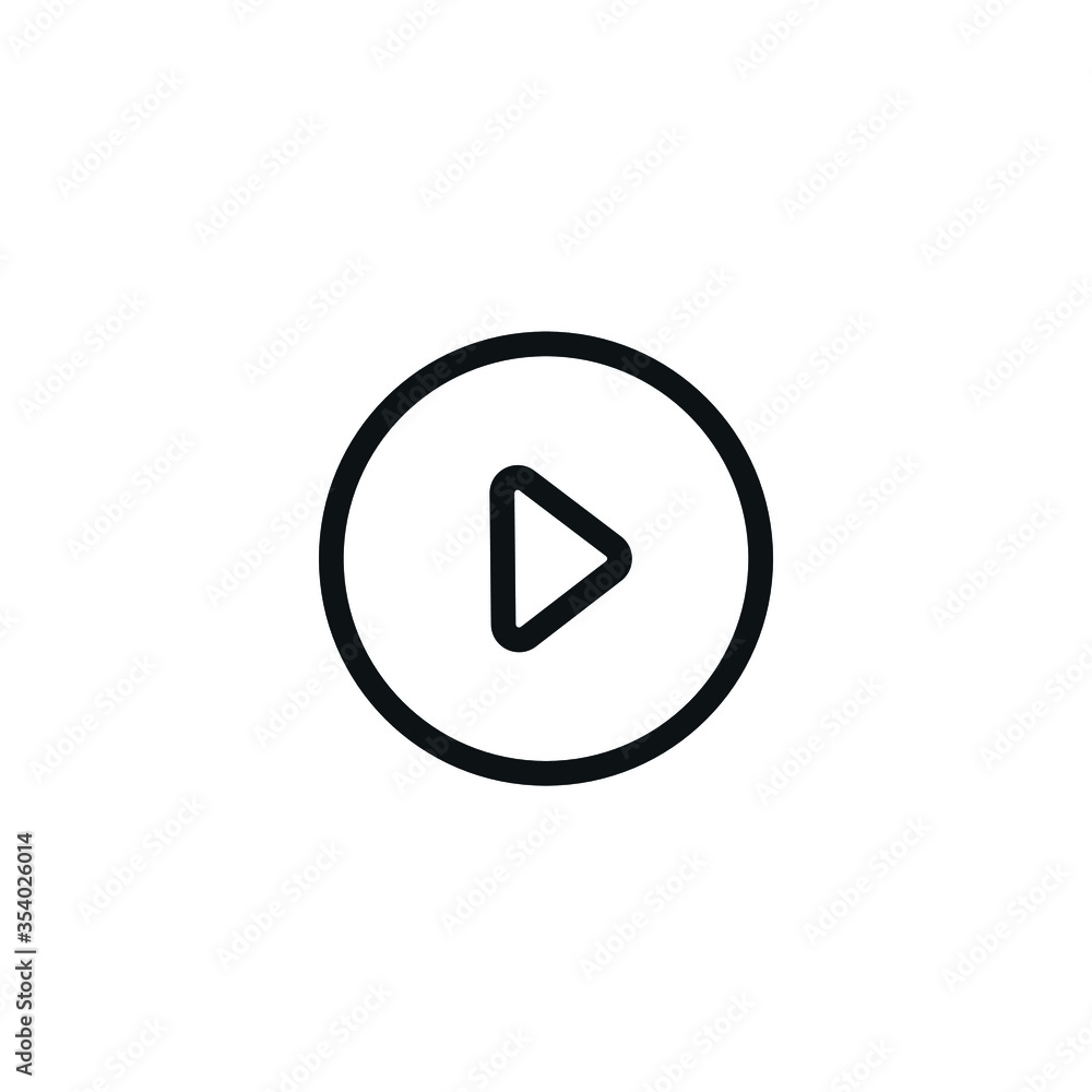 Play Video Icon - Online Video Web Symbol - Vector Play Video Icon - Online Video Web Symbol - Vector