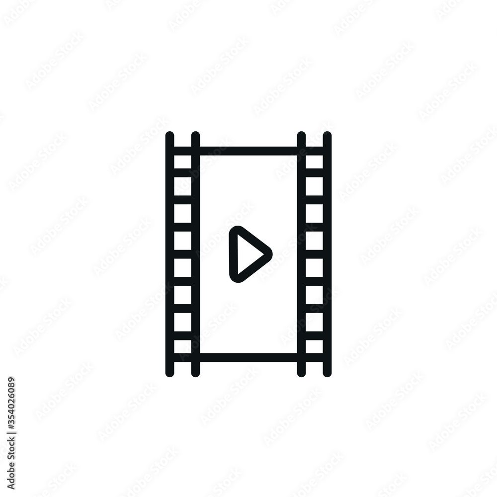 Filmstrip Icon - Play Video Symbol - Vector