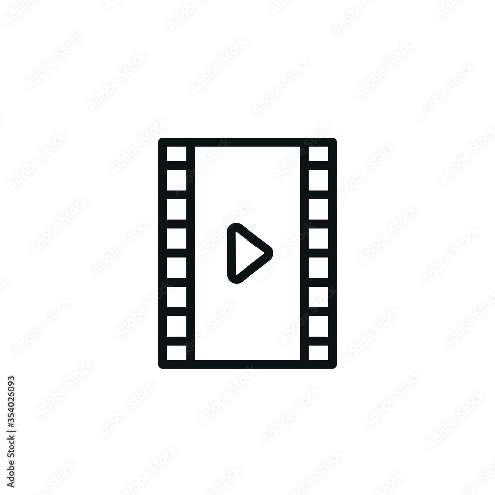 Filmstrip Icon - Play Video Symbol - Vector