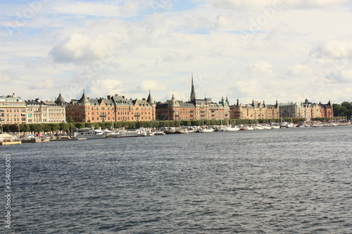 Vue Panoramique Vieille Ville color  e de Stockholm Su  de