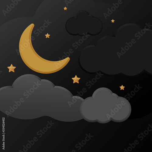 Night sky in paper art