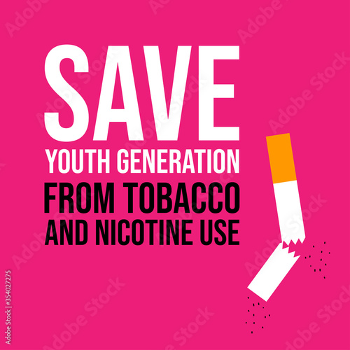 Design for World no tobacco day.  Protecting youth from industry manipulation and preventing them from tobacco and nicotine use
