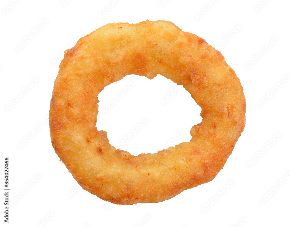 Fried onion rings. Isolated on white background Fried onion rings. Isolated on white background