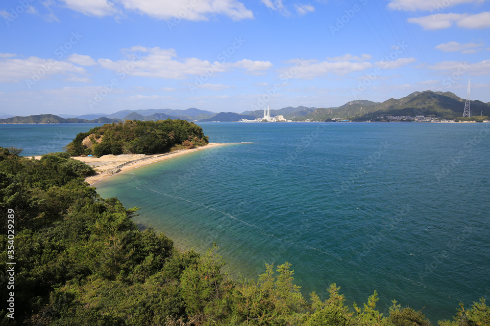 Fototapeta premium 広島県竹原市 北部砲台跡周辺からの風景