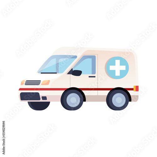 ambulance emergency car transport icon vector illustration design