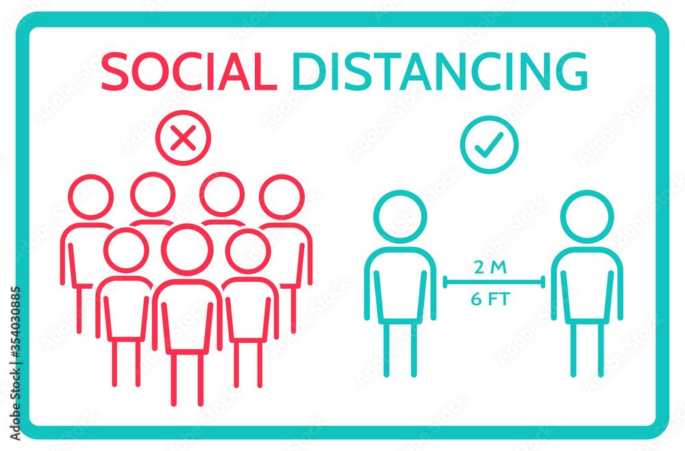Social distancing. Please Keep Your Distance sign to alert people to leave 2 meters between each other. Social distancing. Please Keep Your Distance sign to alert people to leave 2 meters between each other.