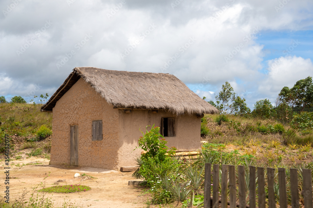 A typical house from the inhabitants of the island of Madagascar A typical house from the inhabitants of the island of Madagascar