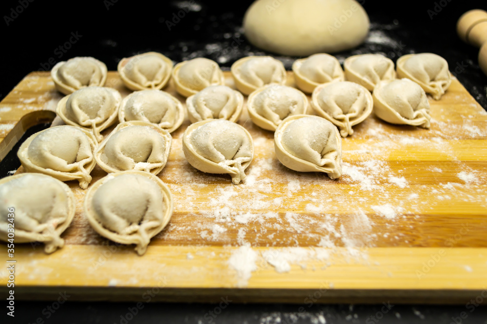 Delicious homemade meat dumplings with minced meat Delicious homemade meat dumplings with minced meat