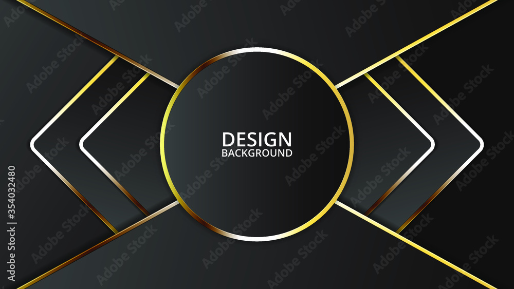 luxurious black gold background design Stock Vector | Adobe Stock