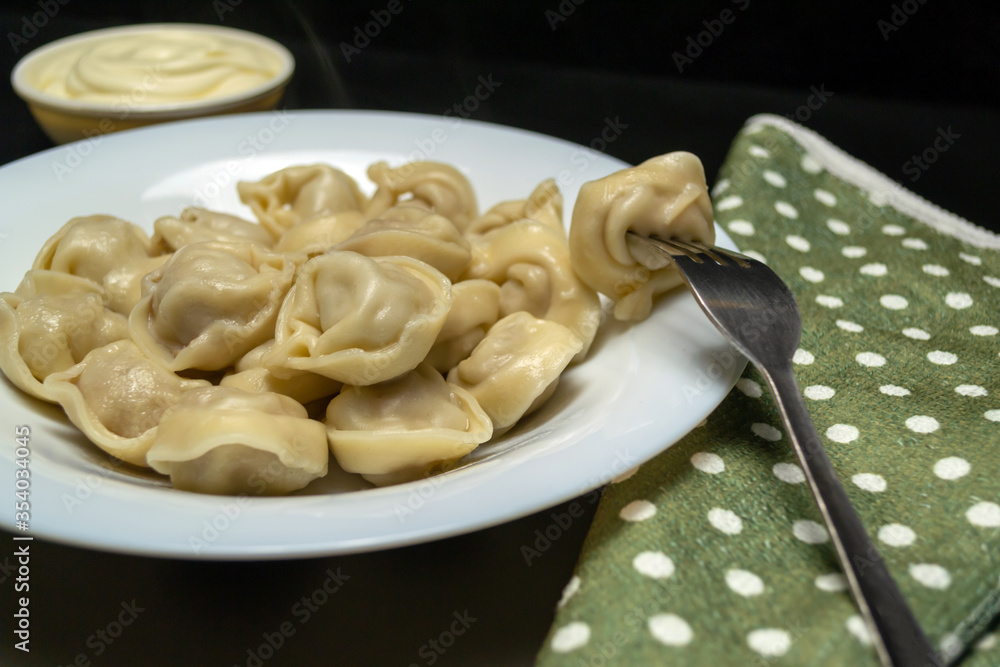 Delicious homemade meat dumplings with minced meat
