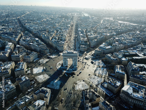 Photography 4k photos iconic landmark Arc de Triomphe /Triumphal Arc, Paris, Ile-de-France A