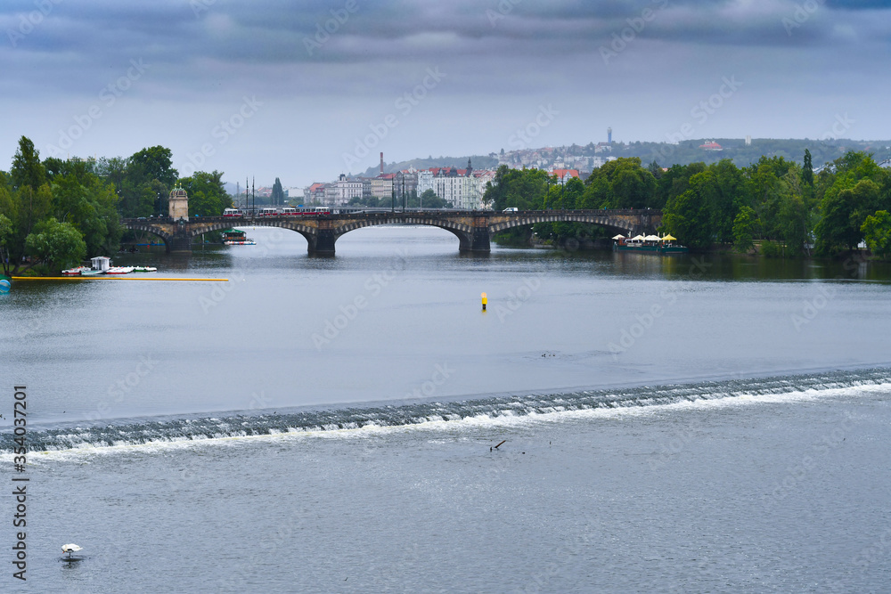 Fototapeta premium Bridge over the river in Prague