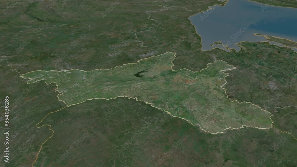 Amur, region with its capital, zoomed and extruded on the satellite map of Russia in the conformal Stereographic projection. Animation 3D Amur, region with its capital, zoomed and extruded on the satellite map of Russia in the conformal Stereographic projection. Animation 3D