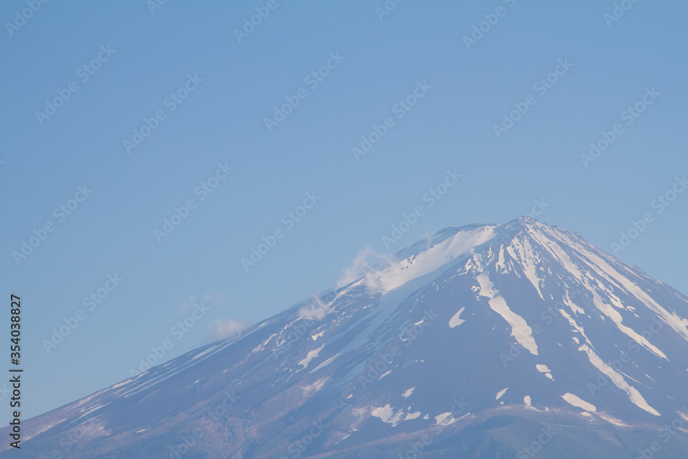 Close up Mt Fuji with snow in winter at Japan