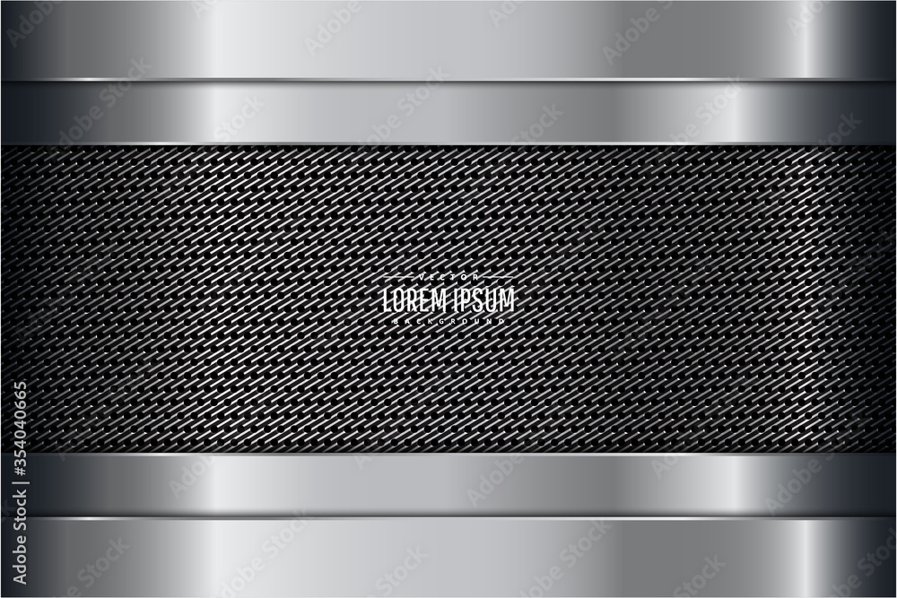 Gray metal technology background with dark space Stock Vector | Adobe Stock