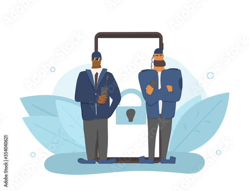 Security guard  man person concept. Vector design