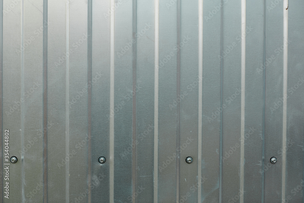 Fototapeta premium Zinc wall background with self-tapping screw, Zinc metal sheets texture background.
