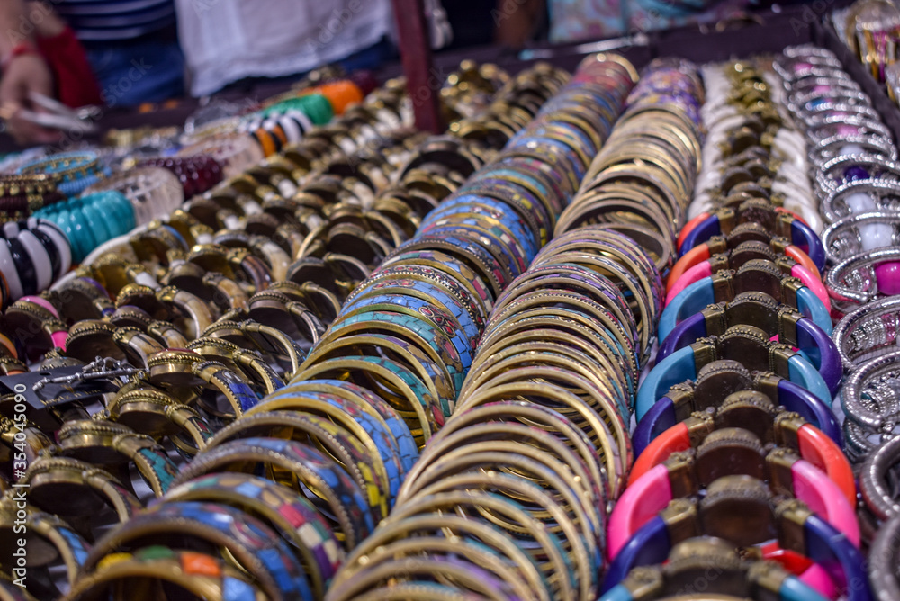 Array of Hand Made Bangles - Easy Bait for Girls to Fall for. These traditional bangles are attraction for tourists and locasl as well