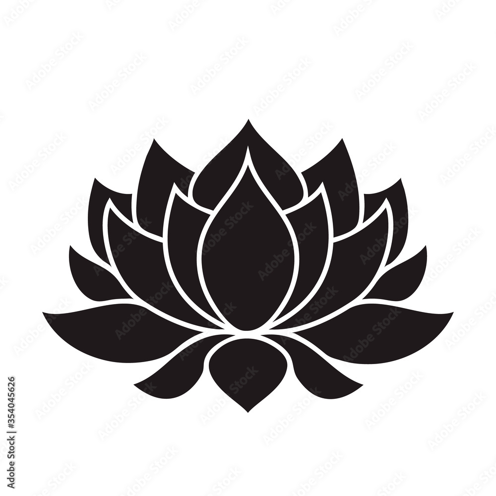 Lotus flower silhouette