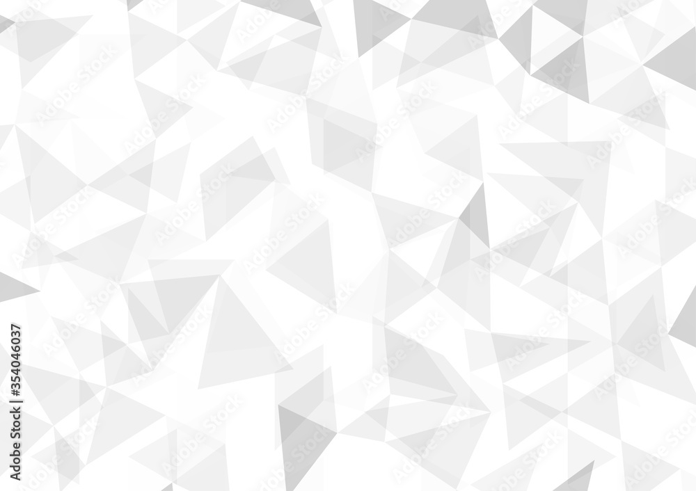 Polygon abstract white gray background.Vector mosaic wallpaper texture.