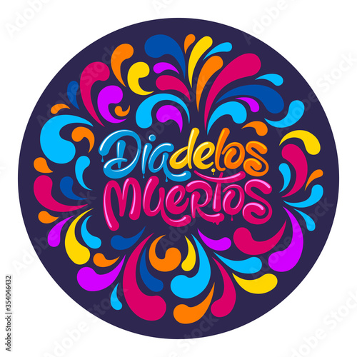 Day Of The Dead Or Dia De Los Muertos Lettering Design