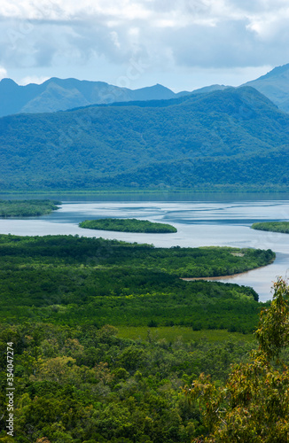River with mountain background near Townsville in Queensland, Australia