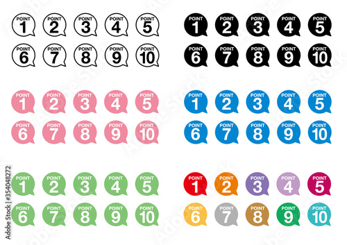 ポイント吹き出し数字