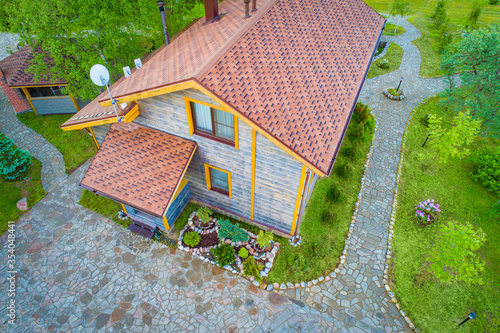 Two-story house view from a...
